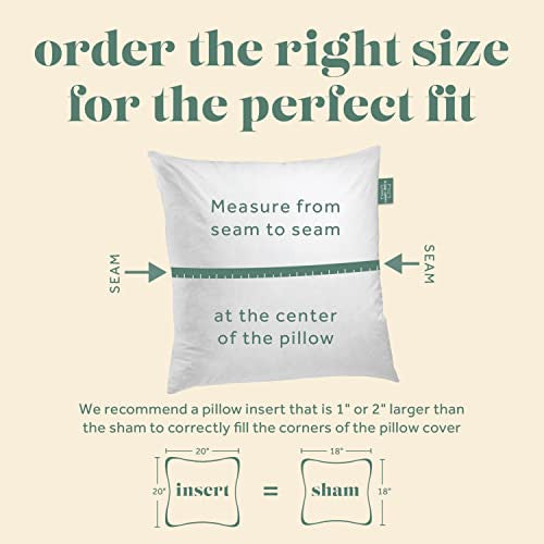 ComfyDown 95% Feather 5% Down Square Decorative Pillow Insert, 21"x21"