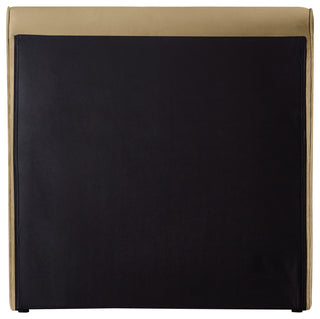 Sloan Black Velvet Full Bed, Camel, Twin