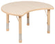 25.125"x35.5" Crescent Natural Plastic Height Adjustable Table With 2 Chairs