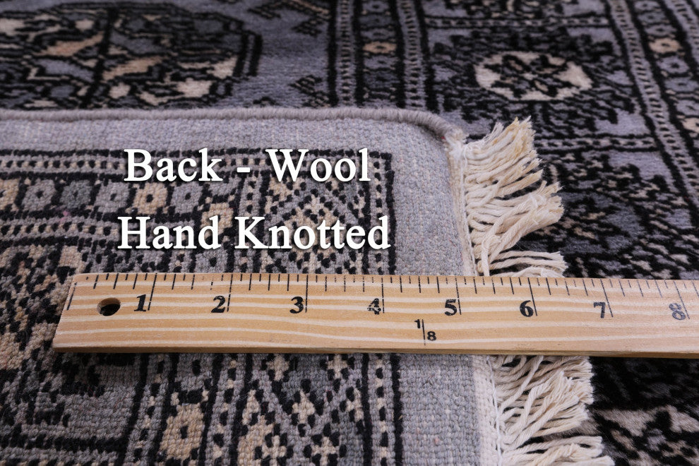 Runner Hand-Knotted Silky Bokhara Wool Rug 2' 2" X 6' 4" - Q13836