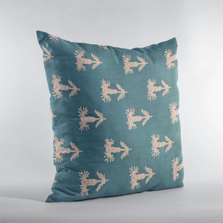 Plutus Blue Growth Motif Luxury Throw Pillow, 12"x20"
