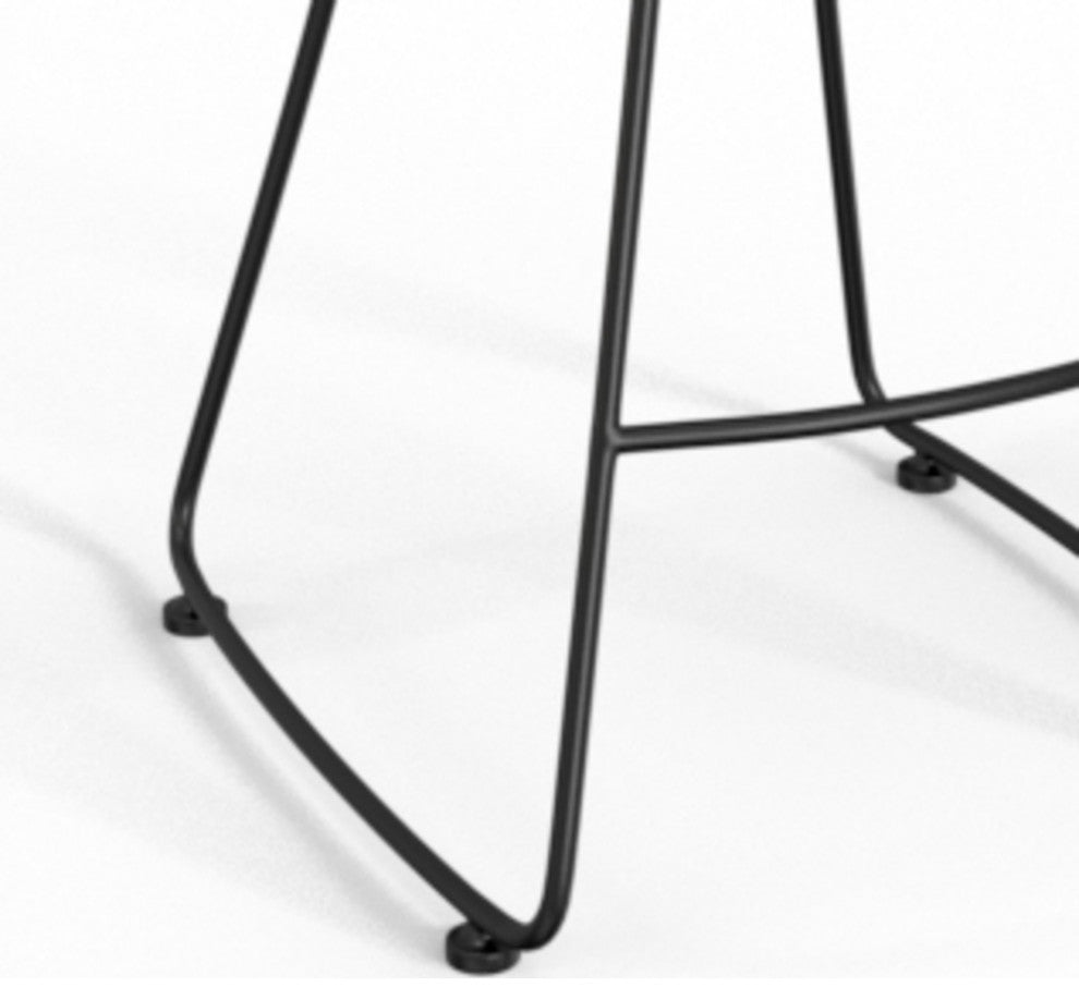 Amberly Saddle Stool, Set of 2, Natural/Black, 24"