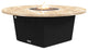 Fire Pit Table 55"D, Natural Gas, Santa Cecillia Granite, Gray