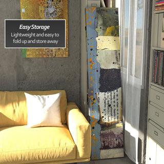 6' Tall Double Sided News Report Canvas Room Divider