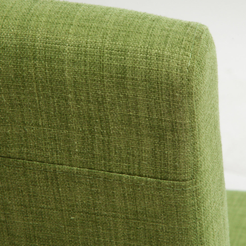 GDF Studio Heath Fabric Dining Chairs, Green, Set of 2