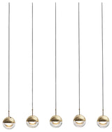 5-Light Dora Pendant, Brass