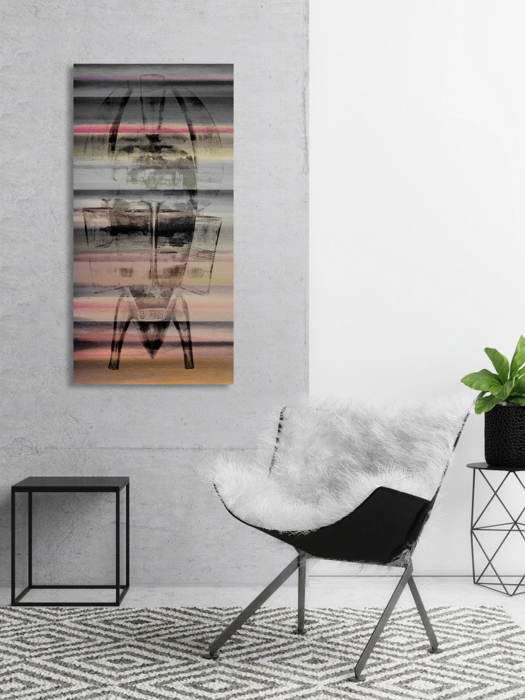 "Ritual Mask" Print on Canvas, 12"x24"