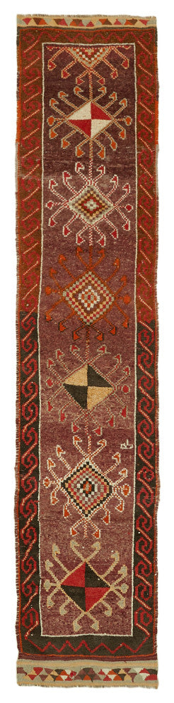 Rug N Carpet - Hand-knotted Anatolian 2' 10" x 12' 8" Rustic Runner Rug