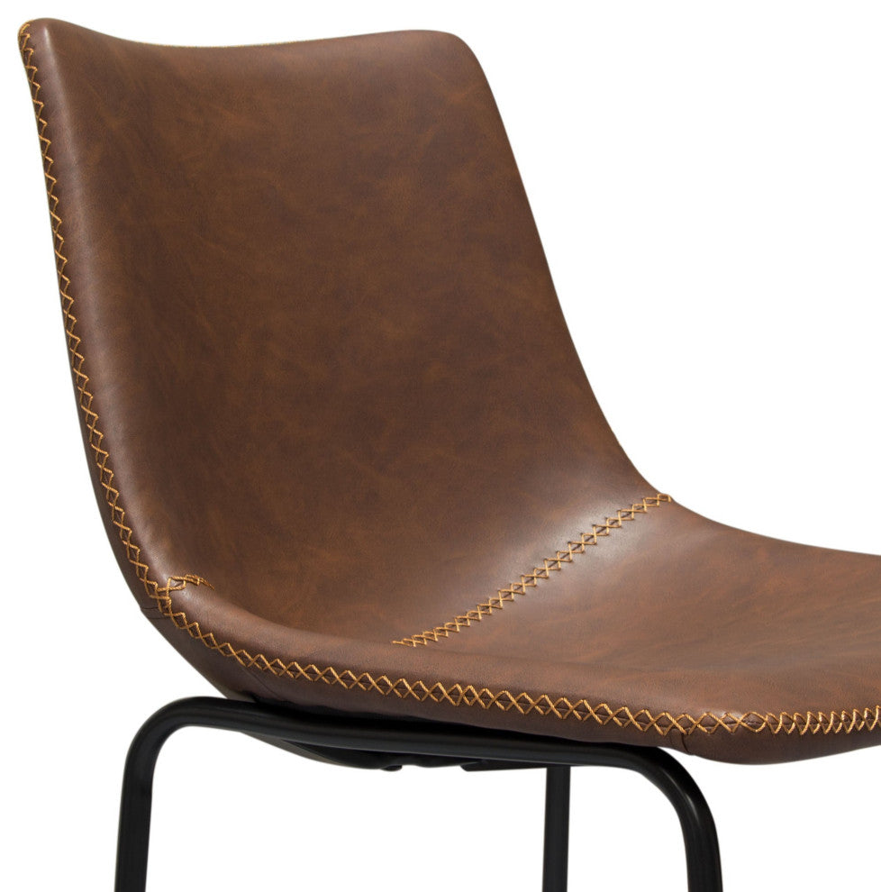 Theo 2 Bar Height Chairs, Chocolate