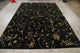 Modern Nature & Floral Carpet Transitional Turkish Area Rug, Black, 8x11