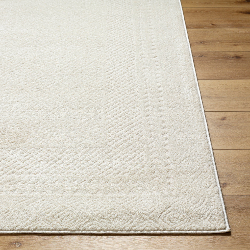 Surya Freud FEU-2321 Machine Woven Area Rug, Ivory, 7'10" x 10'