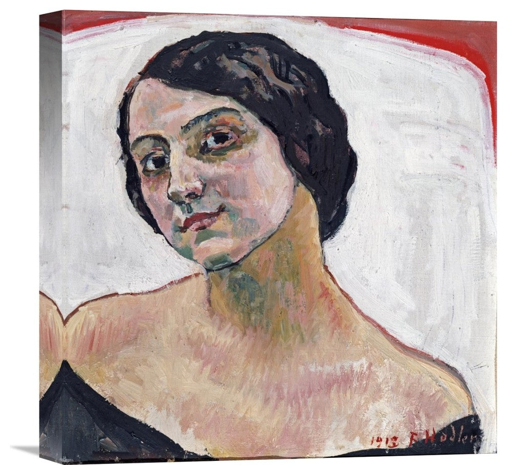 "Woman With Brown Hair" Stretched Canvas Giclee by Ferdinand Hodler, 16"x16"