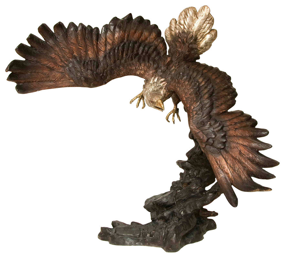 Swooping Eagle Bronze Sculpture