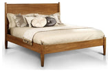 Furniture of America Belkor Solid Wood California King Platform Bed in Oak