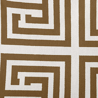 16" x 16" Greek Key Decorative Indoor Pillow, Brown