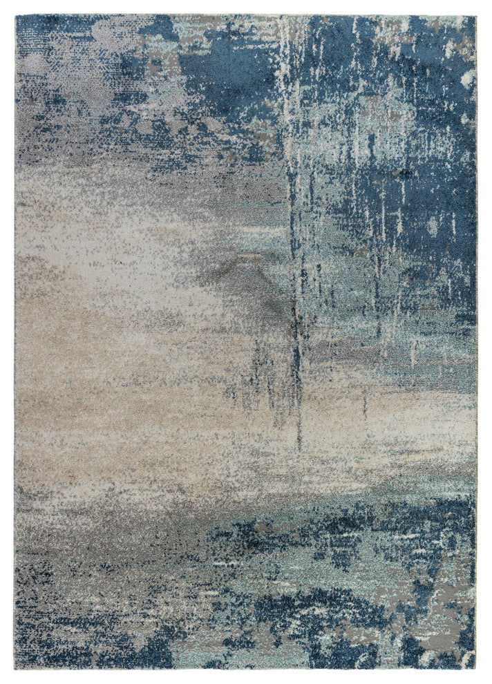 Yasmin Bern Area Rug, Blue, 5'3" x 7'3", Abstract