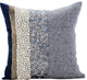 Throw Pillow Covers 16" x 16" Pillowcase Blue Cotton Abstract - Navy Pearlized