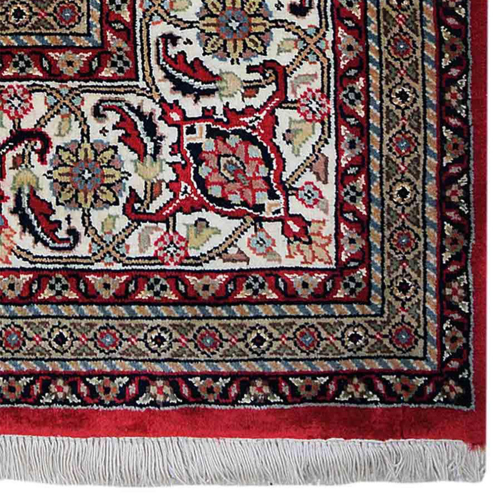Hand Knotted Persian Wool Area Rug Oriental Red