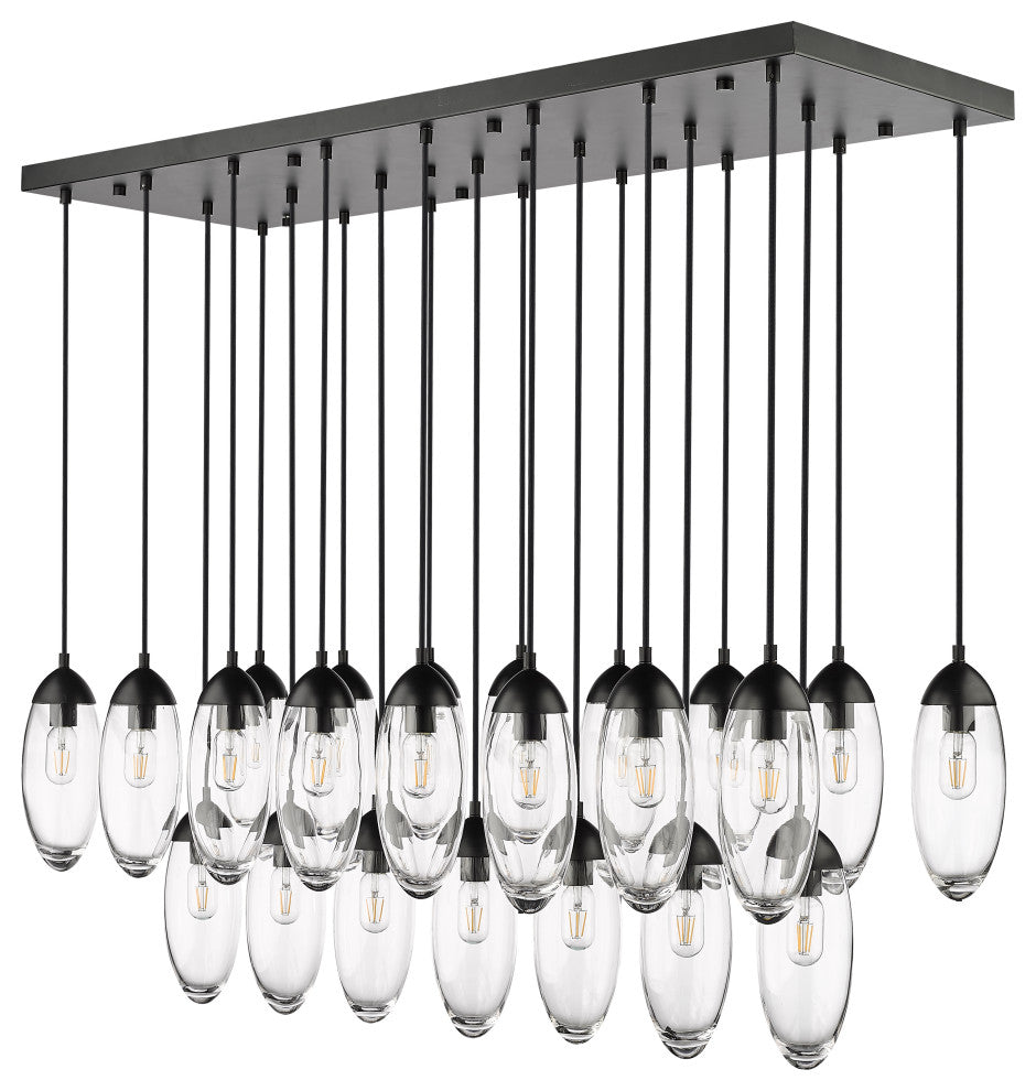 Z-Lite 23-Light Chandelier, Matte Black