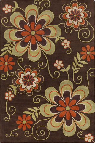 Allie Floral Contemporary Area Rug, 5'x7'6"