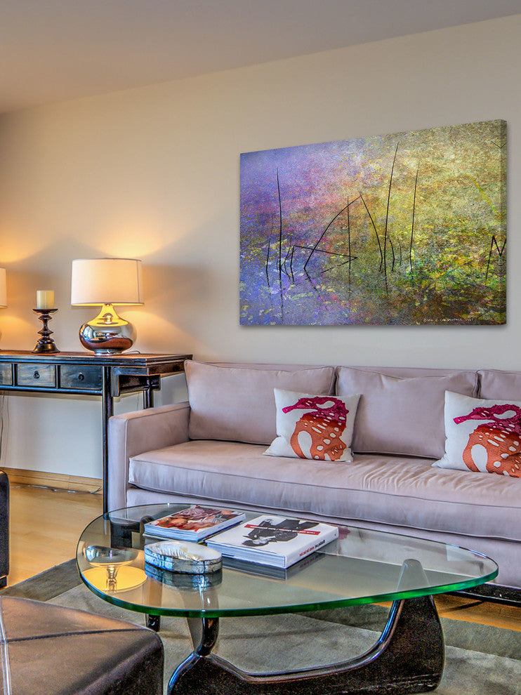 "Pond Surface" Painting Print on Canvas by Chris Vest
