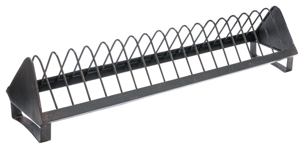 Metal 18 Plate Rack, Black