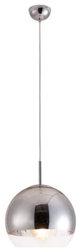 HomeRoots 15" X 18" X 15" Chrome Kinetic Ceiling Lamp