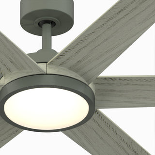 Brawn 64" Ceiling Fan with LED CCT Light Kit, Indoor/Outdoor, Antique Graphite