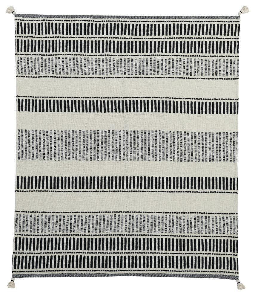 Tate Coal Striped Throw
