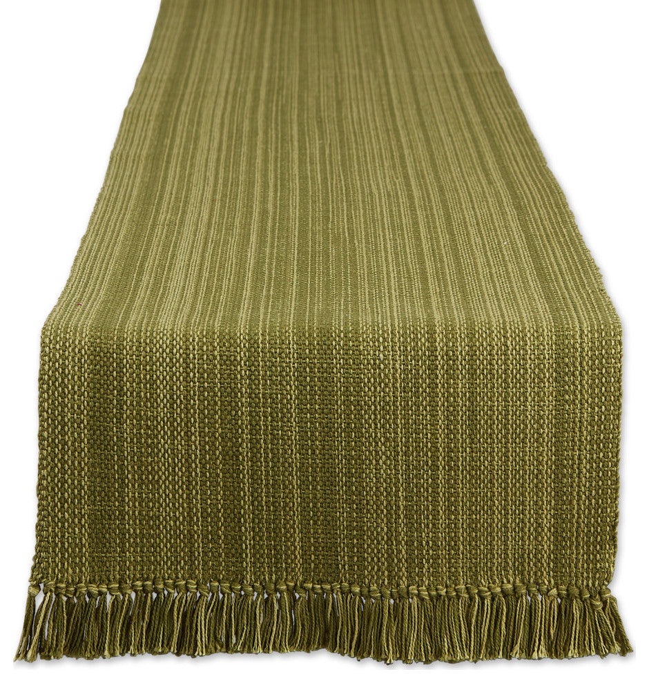 Dii Variegated Taupe Fringe Table Runner