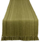 Dii Variegated Taupe Fringe Table Runner