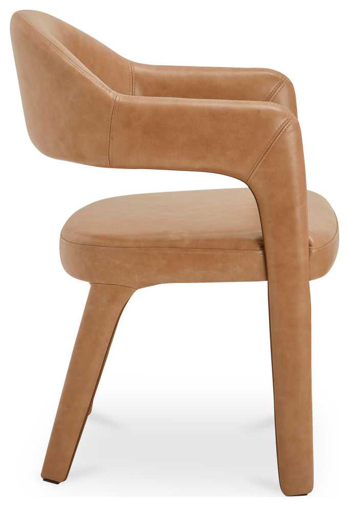 Martens Dining Chair Brown Leather