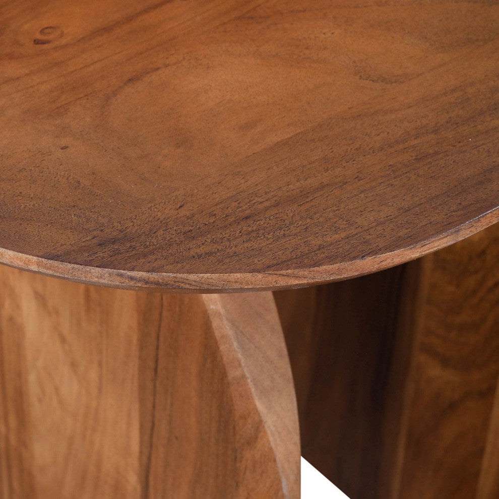 Kenzo Acacia Side Table, Pecan