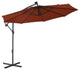 Vidaxl Cantilever Umbrella With Led Lights And Steel Pole Terracotta