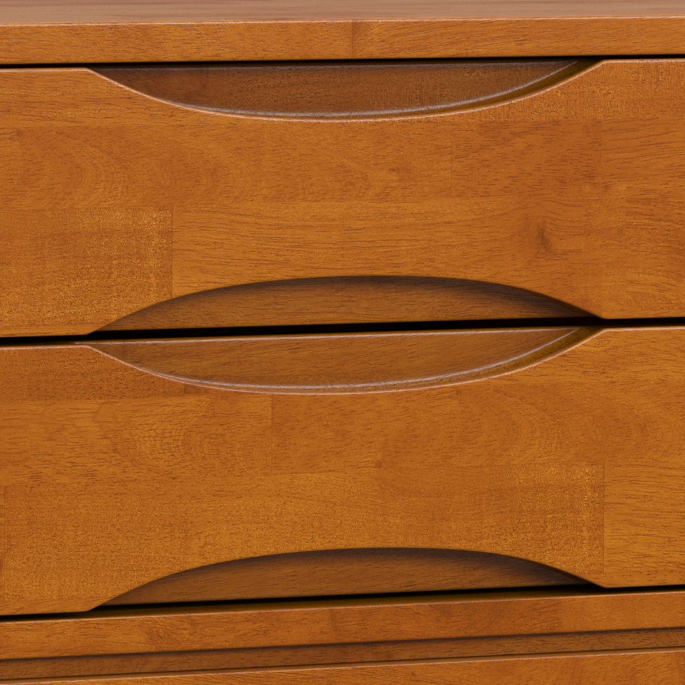 Harper Solid Hardwood End Table, Teak Brown