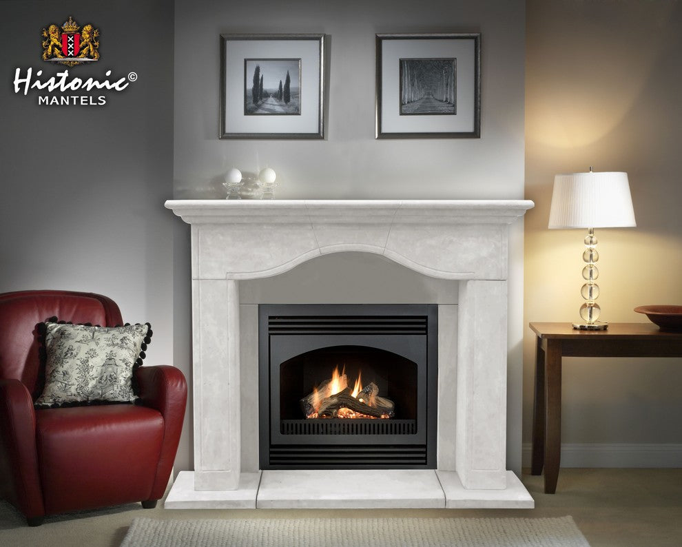 Chateau Series Marissa Cast Stone Fireplace Mantel