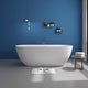 Stone Resin Matte Freestanding Soaking Bathtub, White, 69 in.