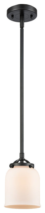 Small Bell 1-Light Mini Pendant, Oil Rubbed Bronze, Matte White