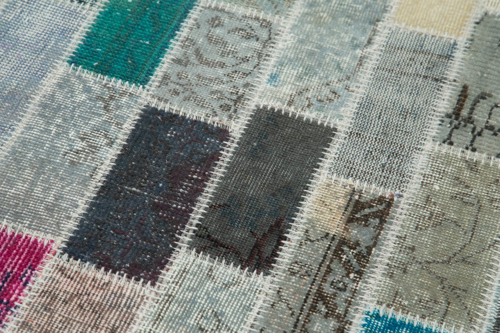 Rug N Carpet - Handwoven Oriental 3' 1" x 10' 1" Antique Patchwork Runner Rug