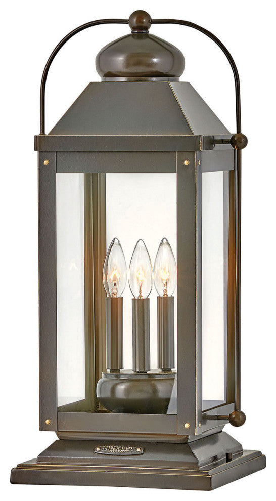 Hinkley Anchorage Large Pier Mount Lantern 12V, Light Oiled Bronze