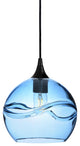 Single Pendant Light, Steel Blue, Matte Black, 4 Watt