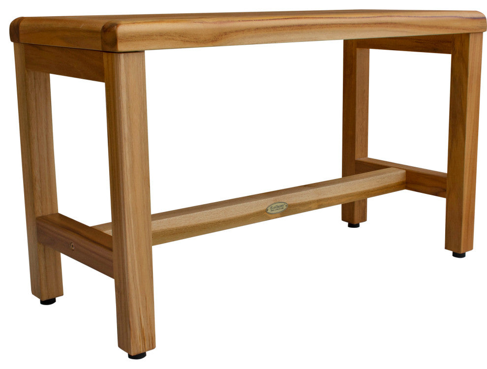 EcoDecors EarthyTeak Classic 35" Teak Shower Bench, 30"