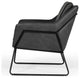 Modrest Jennifer Industrial Dark Grey Eco-Leather Accent Chair