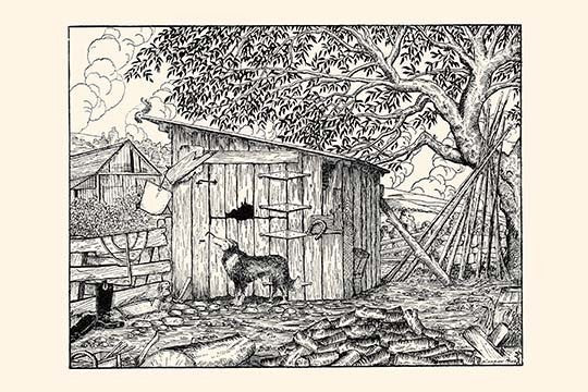He Soon Spied the Hook and Poked It with His Nose- Fine Art Giclee Print