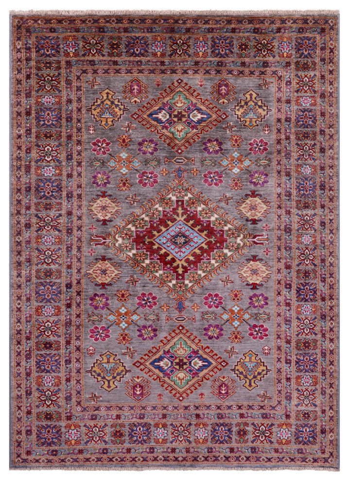 Super Kazak Handmade Wool Rug 5' 11" X 6' 10" Q10628