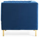 Tufted Armchair Accent Chair, Velvet, Blue Navy, Modern, Lounge Hospitality