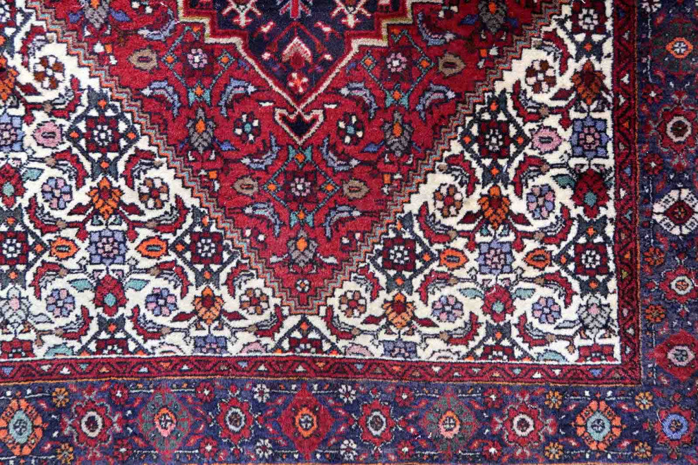 Handmade Vintage Persian Bidjar Rug 3.2'x4.8', 98cmx148cm 1970s