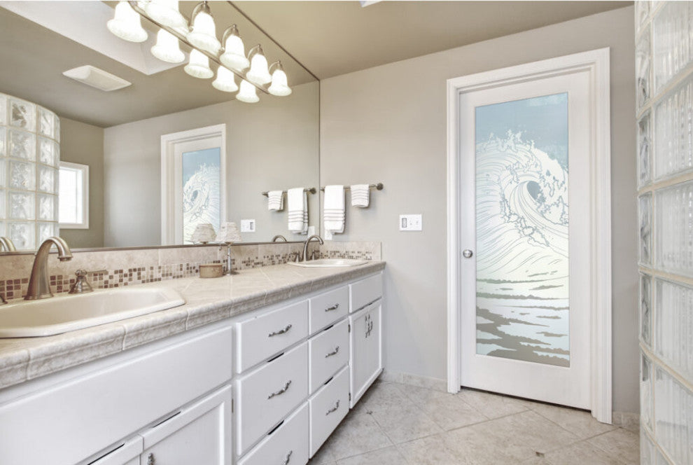 Front Door - Curl - Fiberglass Smooth - 36" x 80" - Knob on Left - Push Open