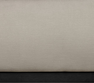 Vaughn Bed, Beige, Full, Chenille Fabric, Black Finish