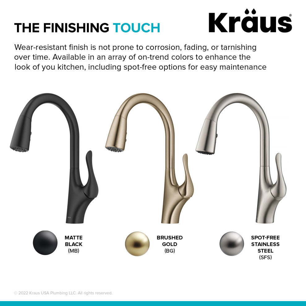 Merlin Pull-Down 1-Hole Kitchen Faucet Matte Black